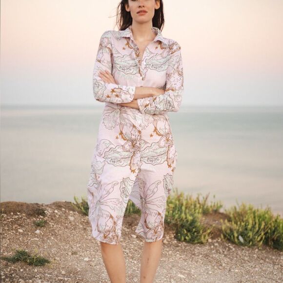 Las Surenas x Tuckernuck Amor Green tunic dress size small - Picture 3 of 17